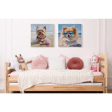 Madison Park Beach Dogs Casual Yorkie Canvas Wall Art ID95C-0055 Yorkie/Blue Multi