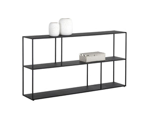 Sunpan Eiffel Low Bookcase - Stylish Iron Design with Anti-Tipping Kit for Modern Living and Office Spaces Large - 60W x 12D x 31H