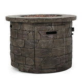 Christopher Knight Home® Noble House Medieval 35” Circular Mgo Fir Pit-40,000 Btu.