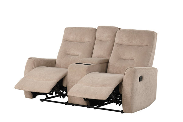 English Elm Paterson Microsuede Velvet Reclining Loveseat with Center Console and Cup Holders B078P497899