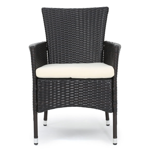 English Elm Christopher Knight Home® - MALAGA 3-Piece Bistro Set Brown/Beige – Weather-Resistant PE Rattan Chairs with Folding Table, Cozy Patio Dining Retreat for Two 60445.00