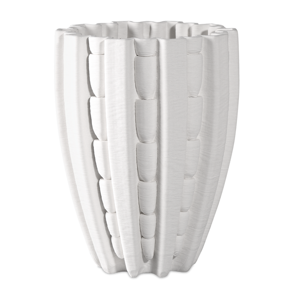 Fluted Ceramic Vase - A Contemporary Masterpiece Blending Ancient Craftsmanship with Modern Design