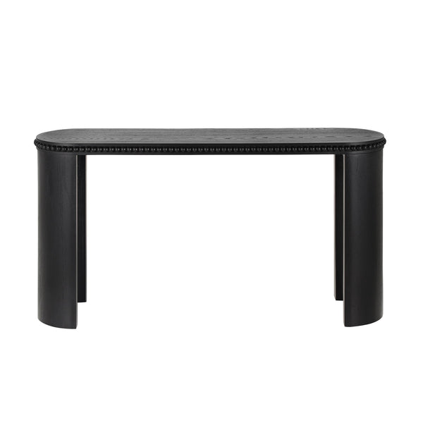 English Elm Christopher Knight Home® - Mirod Vintage Console Table with Beaded Trim, Sculpted Curved Legs, Reversible Setup for Hallway Elegance Black N760P286010B