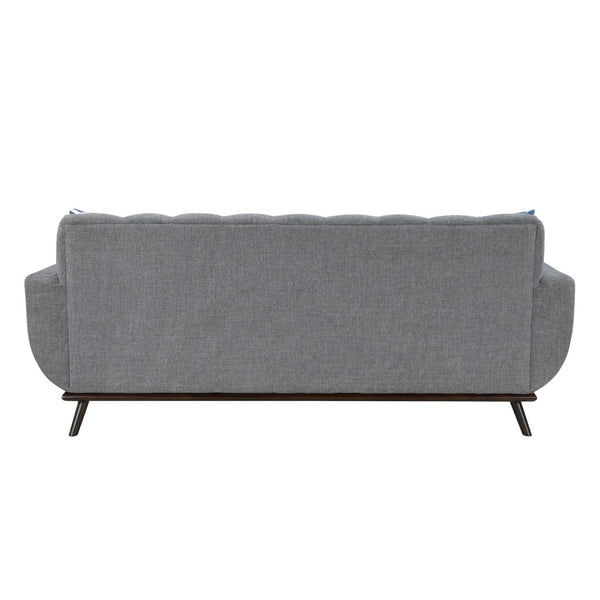 English Elm Solid Wood Leg Chenille Sectional Sofa with Reversible Chaise Mid-century Living Room B011P256666