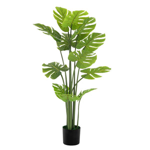 English Elm Christopher Knight Home® - 57" Artificial Monstera Deliciosa Plant - Lifelike 57" Jungle-Chic Faux Foliage, Pre-Potted Black Plastic Pot, No Assembly N772P286778G
