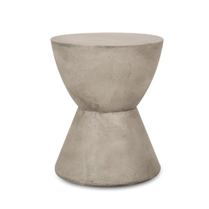 English Elm Christopher Knight Home® - Outdoor Mgo Side Table - Stylish Light Grey Hourglass Design For Your Patio Or Balcony Decor N773P351014G