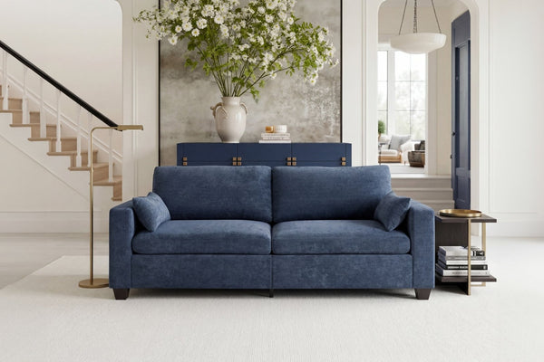 English Elm Modern Fabric Loveseat with Fsc Wood Frame Spring Cushions and Washable Covers W5515P443362