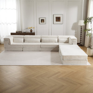 English Elm Compression Modular Floor Sofa Bed - Cozy, Versatile Lounge With Memory Foam & No Assembly Needed! W3723S00039