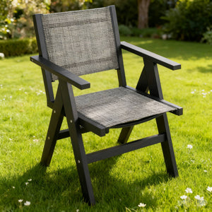 English Elm Lounge Charcoal Grey All-Season Outdoor Chair With Ergonomic Support & Durable Weather-Resistant Design W2085P364101