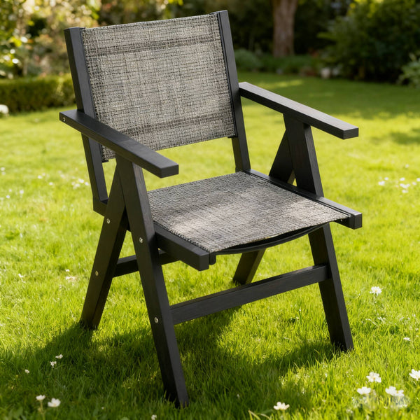 English Elm Lounge Charcoal Grey All-Season Outdoor Chair With Ergonomic Support & Durable Weather-Resistant Design W2085P364101