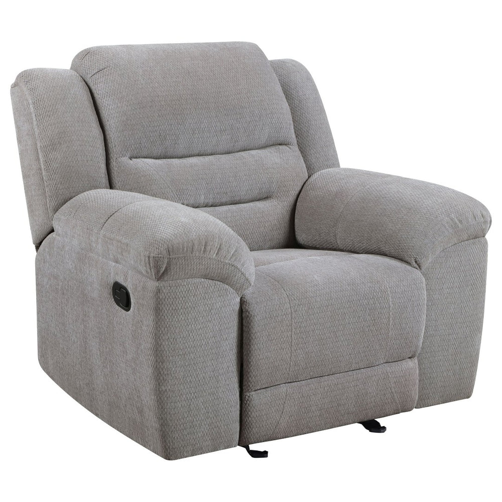 English Elm Sebring Chenille Glider Recliner with Pillowtop Arms for Living Room Comfort B062P441331