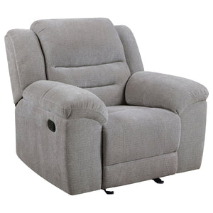 English Elm Sebring Chenille Glider Recliner with Pillowtop Arms for Living Room Comfort B062P441331
