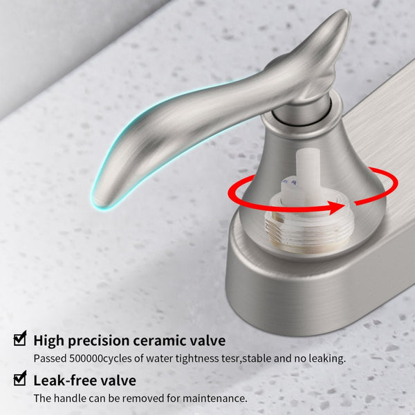 English Elm Single Lever High Arc Pull Down Kitchen Faucet Brushed Nickel Stainless Steel Sink T3177P277520