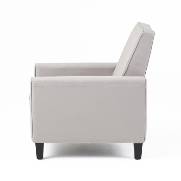 English Elm Christopher Knight Home® - Grey Linen Push Back Chair with Plush Padding, Ergonomic Recline, Breathable Fabric & Durable Frame (97) 52422.00FDGRY