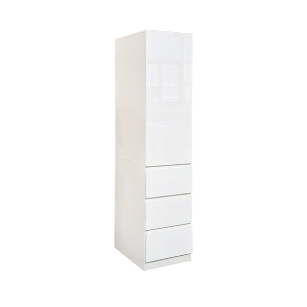 English Elm Kitchen Pantry Cabinet with Drawers Shelves Melamine Finish Tall Narrow Storage W331P412365