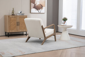 English Elm Mid Century Modern Accent Chair - Plush Velvet Upholstered Armchair With Wood Frame For Any Space W2530P327096