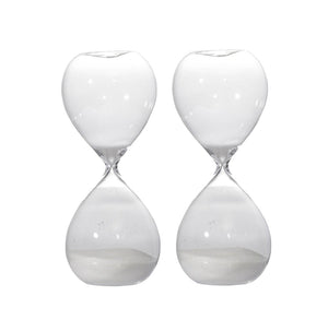English Elm Set Of 2 Elegant 10" Ferdinand Hourglasses With White Sand - Timeless Décor For Home Or Office W2078P278359-GIGA