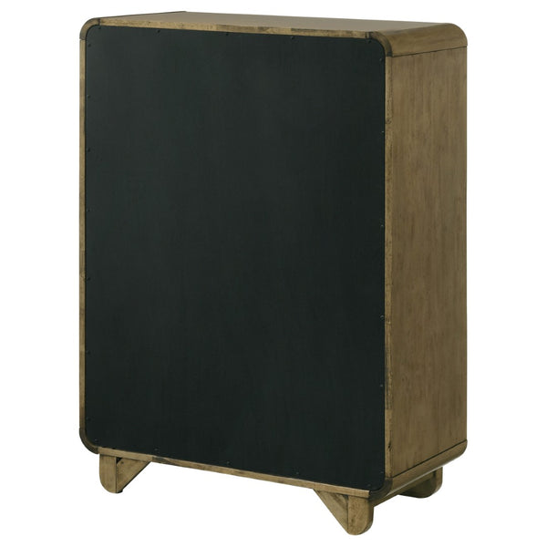 English Elm Tully Nutmeg 5-Drawer Chest - Modern Storage Solution With Warm Finish For Bedroom Elegance B062P374093-GIGA