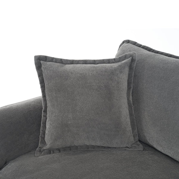 English Elm Oversized Chenille Accent Chairs Set of 2 Plush Foam Seat Modern Living Room Lounge W3163S00094