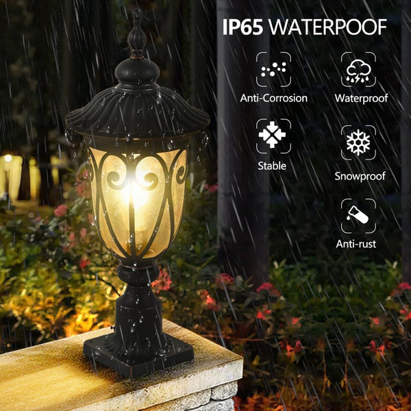 English Elm 23"(h) Vintage Outdoor Wall Sconce Black Iron Bubble Glass Porch Patio Lantern Light W2312P478263