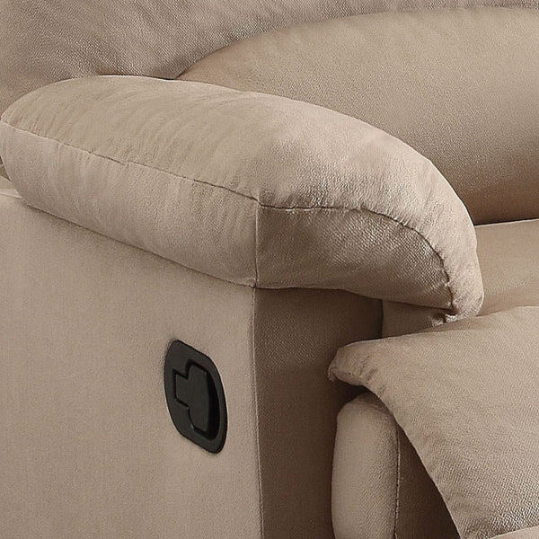 English Elm Beige Recliner Chair With Memory Foam Seat, Pillow-Top Arms & Effortless Reclining Mechanism B062P215435