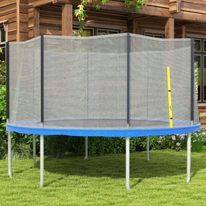 English Elm Soozier 14ft Round Trampoline Replacement Enclosure Net with Zippered Pe Mesh Guard W2225P200470