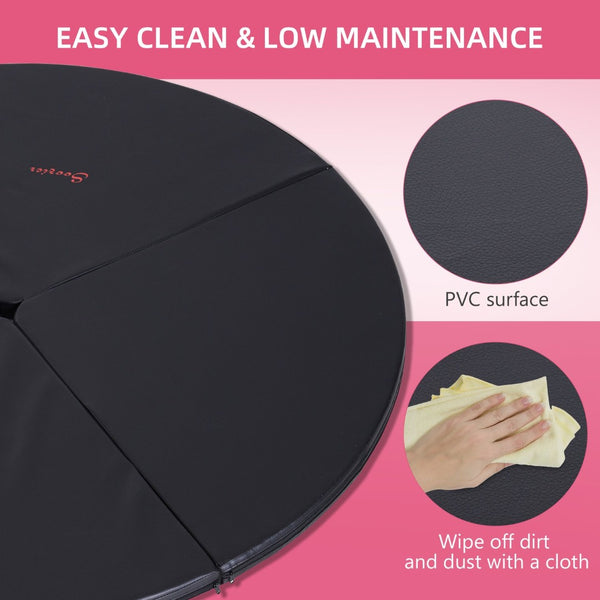 English Elm Soozier Round Pole Dance Floor Mat with High Density Foam Core for Home Training W2225P200409