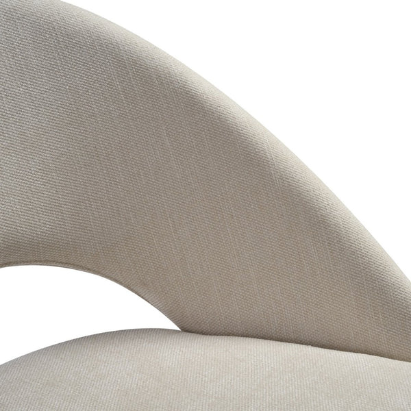 English Elm Angelina Curved Back Upholstered Dining Chairs Set of 2 Cream Modern Armless B2736P464808