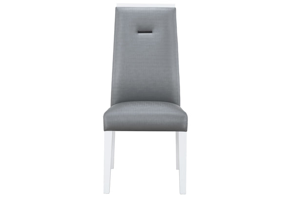English Elm MOON Grey Dining Chairs Kit of 2 - Upholstered Comfortable Curved Seats, Premium Durable Fabric Design B201P226347