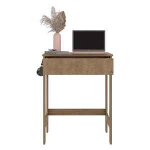 English Elm Light Oak Natural Oak Minimalist Desk with Reinforced Lower Support Bar for Stable Stylish Workspaces B062P380087