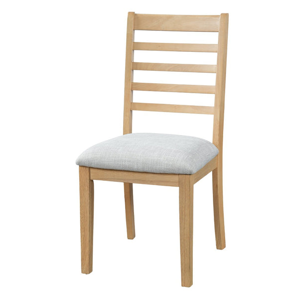 English Elm 7 Piece Farmhouse Dining Set Oak Veneer Extendable Table Six Upholstered Chairs Beige,Natural N752S000090N-1