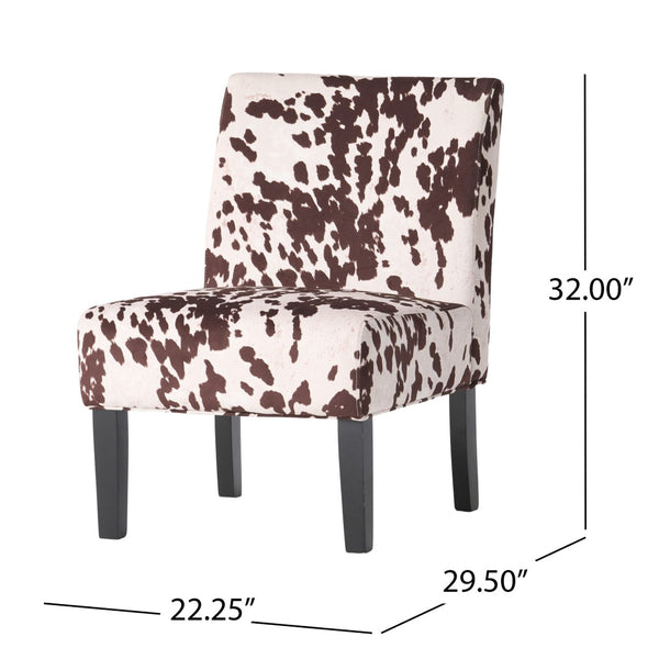 English Elm Accent Chair with Rubberwood Legs Plush Upholstery for Modern Living Spaces N771P218155M