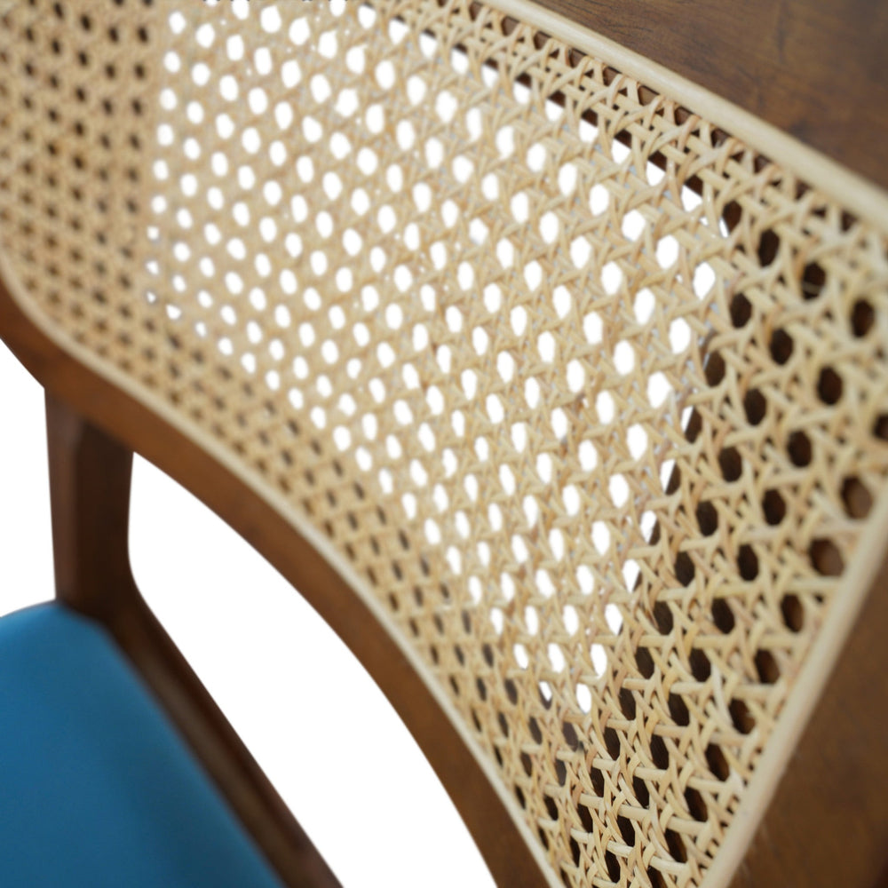 English Elm Ashcroft Furniture - Kaden Navy Blue Velvet Dining Chair Set of 2 — Mid-Century Modern Split Back, Plush Foam Seating, Solid Wood Frame (32.3"H) B183P232097