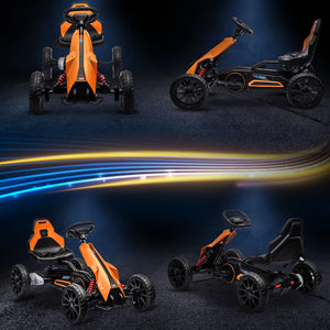 English Elm Aosom Kids Pedal Go Kart Sporty Ride on with Adjustable Seat and Eva Wheels W2225P229366