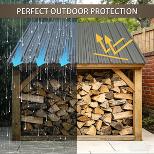 English Elm 10 Corrugated Galvanized Steel Roof Panels Weather Resistant Gazebo Pergola Cover W3213P431242