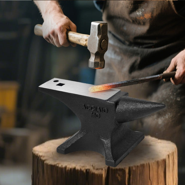 English Elm Single Horn Cast Steel Anvil 132lb Forge Tool for Bladesmithing and Metalwork W3213P453363
