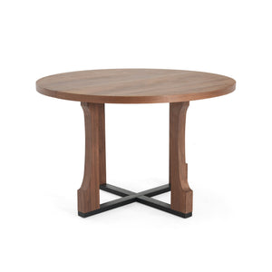 English Elm Christopher Knight Home® - 48" Round Dining Table - Farmhouse Charm With Durable Wood, Seats 4, Perfect For Small Spaces! N771P240936T