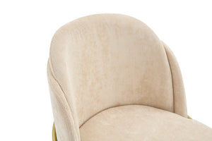 English Elm Set Set Of 2 Stylish Beige Dining Chairs With Brown Legs For Modern Comfort And Elegance In Your Home W370P193935-GIGA