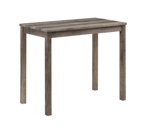 English Elm Lusso Tufted Linen Stool Pub Set Compact Counter Height Table for Kitchen Nooks Brown B2749P413173