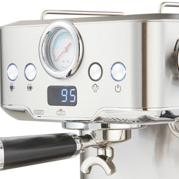English Elm 20 Bar Espresso Machine with Steam Wand Pressure Display and Ese Pod Support W1002P292436