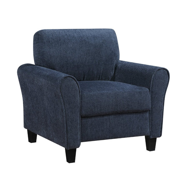 English Elm Contemporary Club Chair Pocket Coil Support Plush Chenille Upholstery Living Room Seat B011P474401