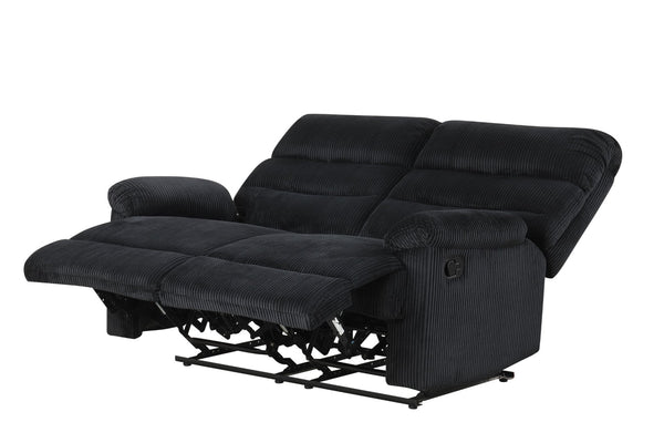 English Elm Lucie Velvet Corded Reclining Loveseat for Dens and Media Rooms Plush Textured Seating B078P473029