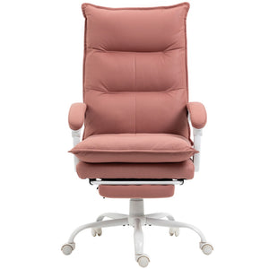 English Elm Vinsetto Executive Massage Office Chair - Heated Reclining, Ergonomic Design With Footrest, Pink W2225P217486-GIGA