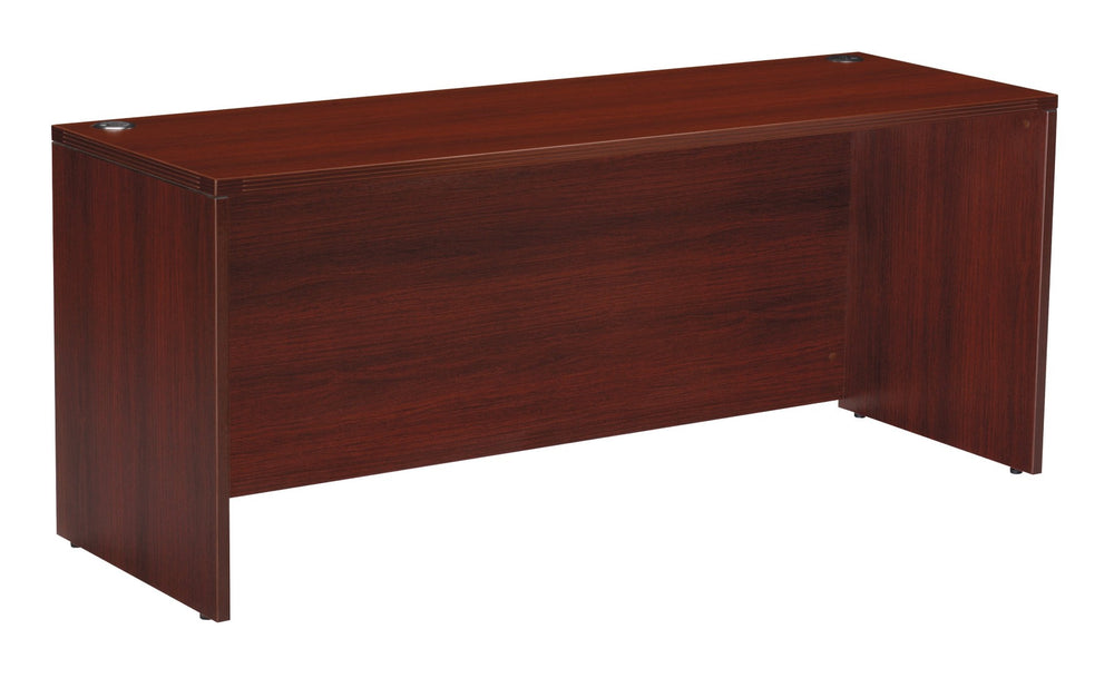 OSP Home Furnishings Napa Credenza Modern Minimalist Sideboard with Concealed Storage for Dining or Living Room Mahogany NAP-43-MAH
