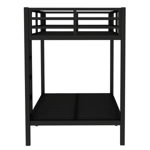 English Elm Metal Twin Xl Over Twin Xl Bunk Bed – Durable, Space-Saving Design For Teens & Adults, Black Finish W1580P309628