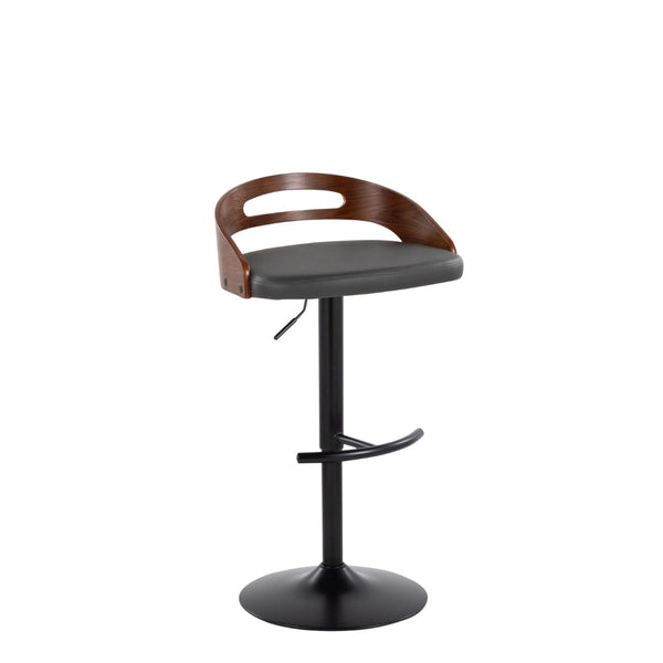 English Elm Adjustable Swivel Barstools Set of 2 Faux Leather Counter Height Kitchen Seating B202S02164