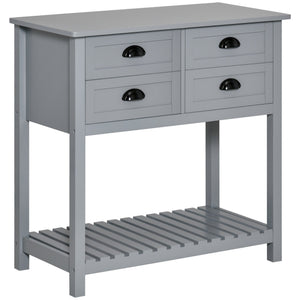 English Elm Homcom Stylish Coffee Bar Cabinet With 4 Drawers & Slatted Shelf - Perfect For Kitchen & Living Room! W2225P217412