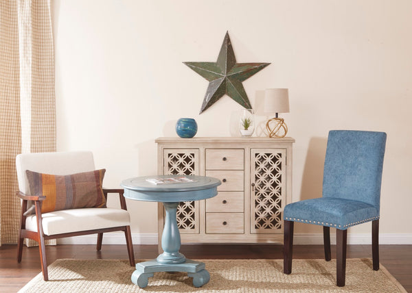 OSP Home Furnishings Avalon Round Accent table Caribbean Finish