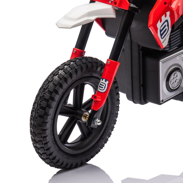 English Elm 24v Kids Electric Motocross Motorcycle 200w Hub Motor Suspension Led Bluetooth Audio Red W1578P225050
