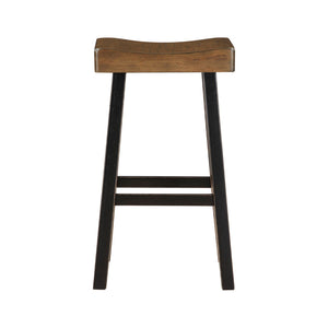 English Elm Vin Espresso Wood Counter Stools with Faux Leather Seats and Ladder Back Set of 2 B056P416884